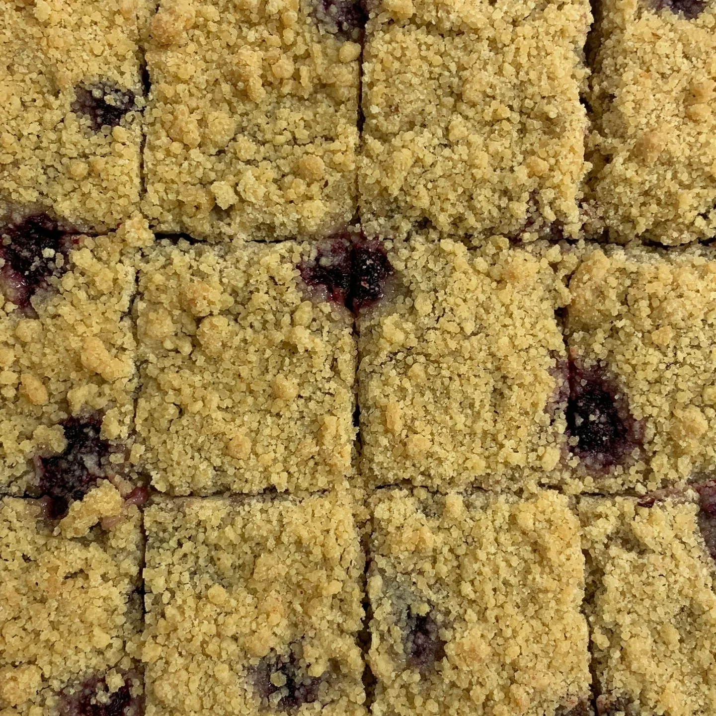 Blackberry Crumble Blondie Piece