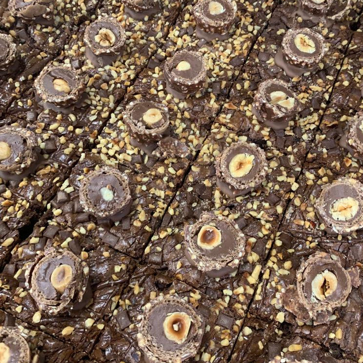 Nutella Brownie with Ferrero Rocher Piece