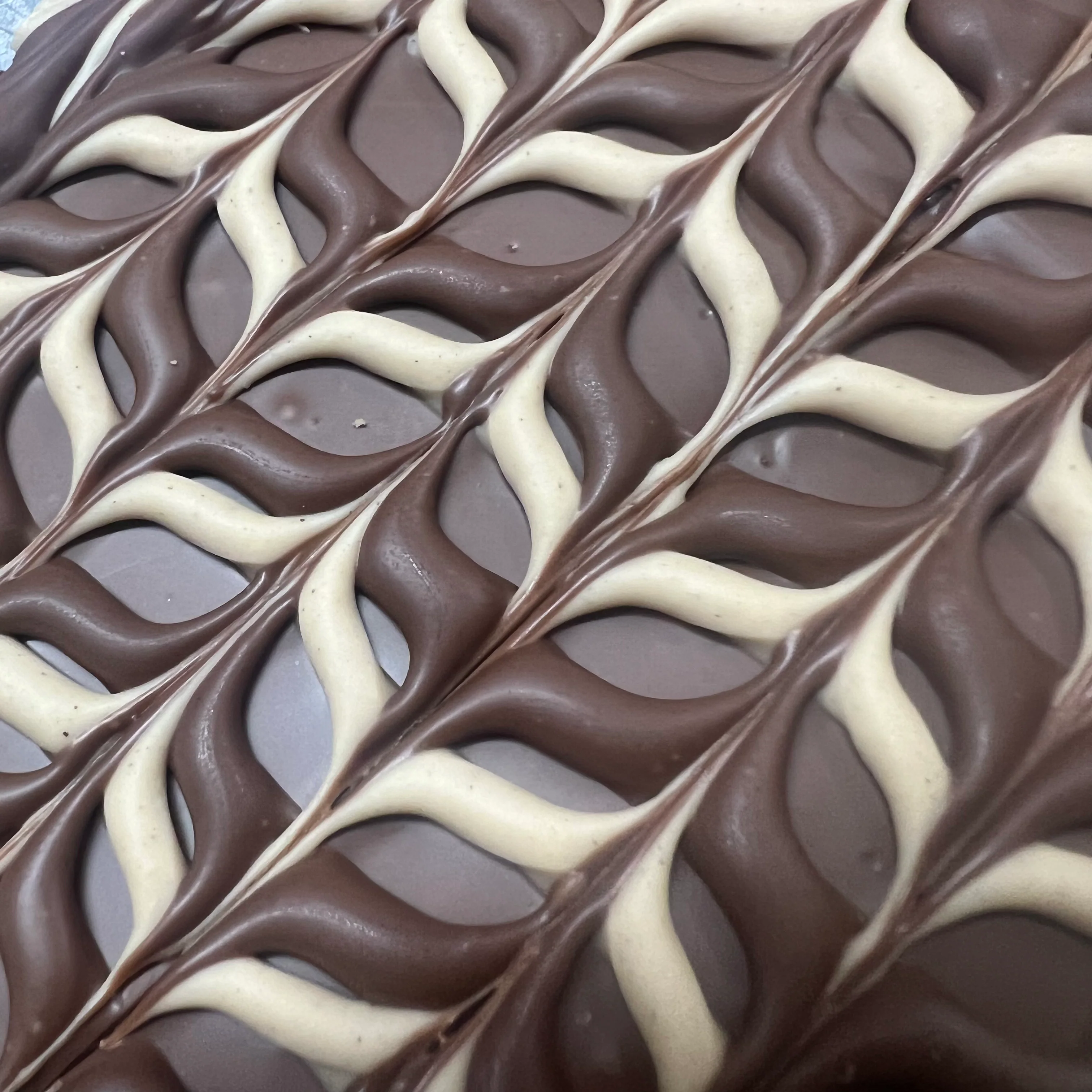 Nutella & White Chocolate Hazelnut Feathered Brownie Piece