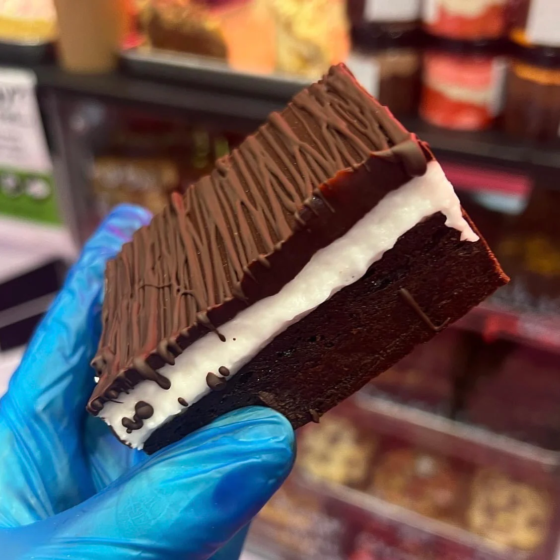 Peppermint Creme Brownie Piece