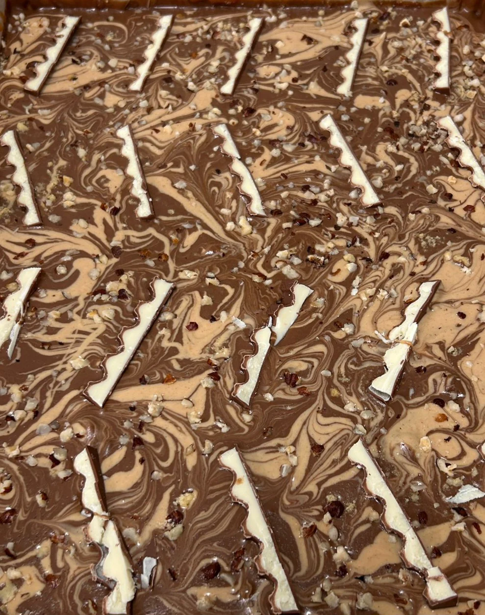 White Chocolate Hazelnut & Kinder Millionaire Cookie Piece