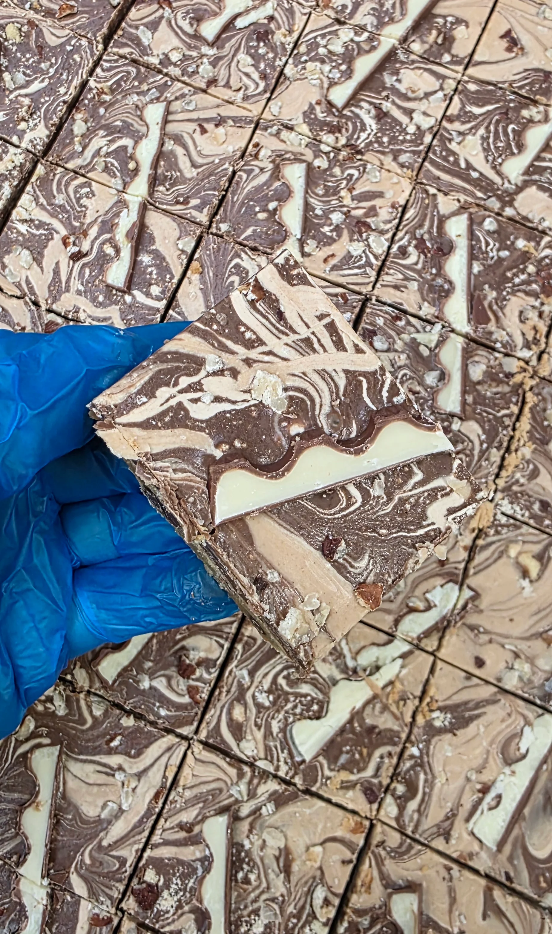 White Chocolate Hazelnut & Kinder Millionaire Cookie Piece - Image 2