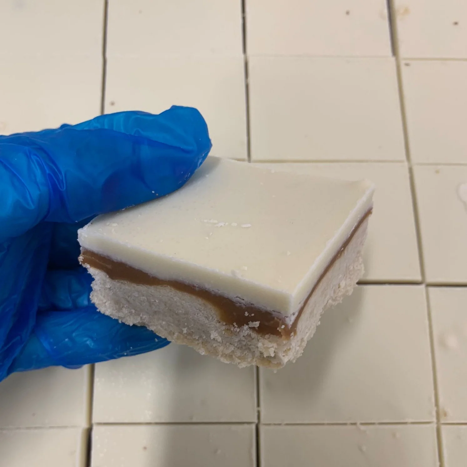 White Chocolate Millionaire's Shortbread Piece
