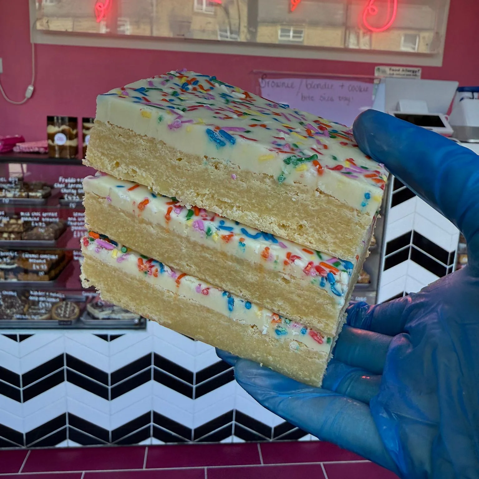 White Chocolate Sprinkle Blondie Piece